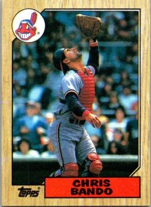 1987 Topps Baseball Card Chris Bando Cleveland Indians sk3043