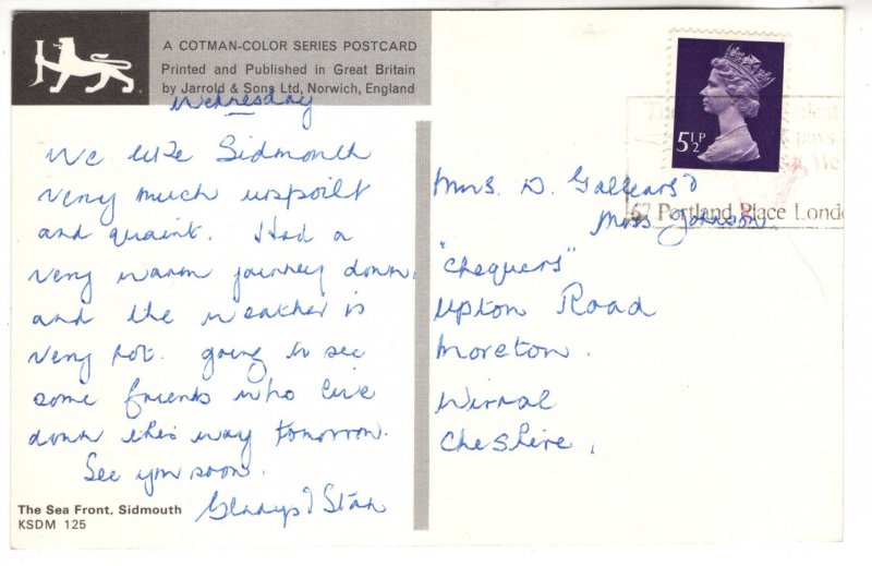 The Sea Front, Sidmouth, Devon, England, Used