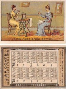 Victorian Trade Card Calander 1879 - 1880Approx size inches = 2.5 x 3.75 Pre ...