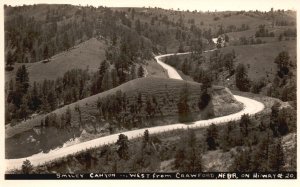 Postcard Smiley Canyon West from Crawford Nebraska Hwy #20 Real Photo RPPC