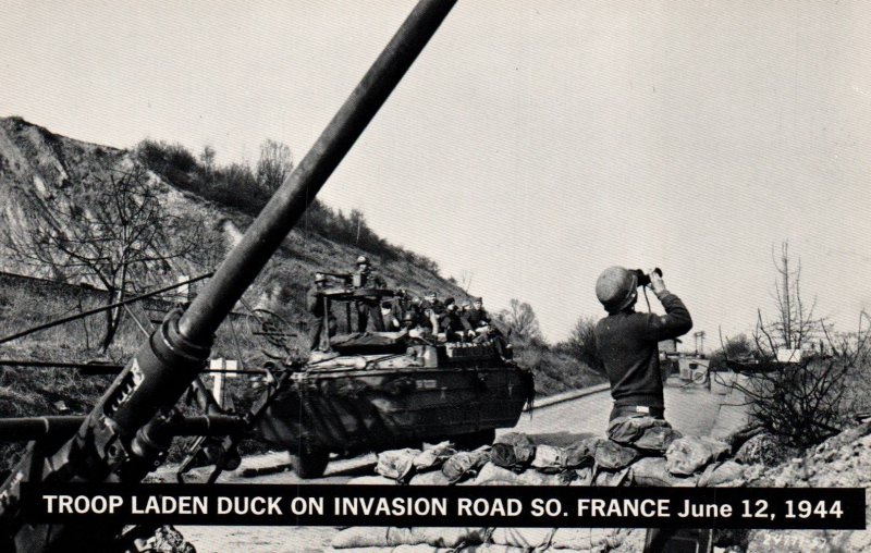 Troop Laden Duck on Invasion Road,South France,June 1944