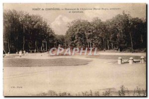 Old Postcard Forest of Compiegne Monument of L & # 39Armistice crossroads and...