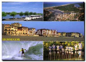 Postcard Modern Hossegor Surf folklore Landais beach general view the tourist...