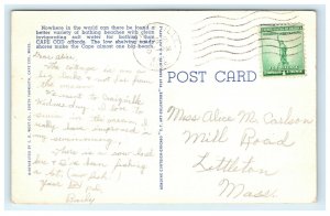 1942 Craigville Cape Cod MA Postcard The Bathing Beach People Sunbathing 