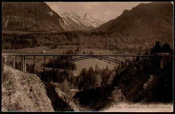 CPA - Charmey, Switzerland - Pont du Javroz - Route de 