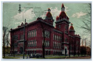 1912 Washington School Building Fort Wayne Indiana IN Buffalo New York  Postcard