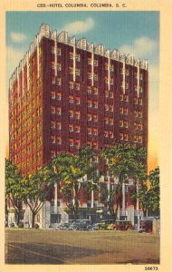Columbia South Carolina 1940s Postcard Hotel Columbia