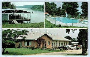 TABLE ROCK LAKE, Lampe MO ~ Roadside BAXTER MOTEL RESORT 1960s-70s Postcard