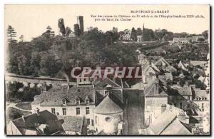 Montfort - L & # 39Amaury - Ruins View of Castle - Old Postcard