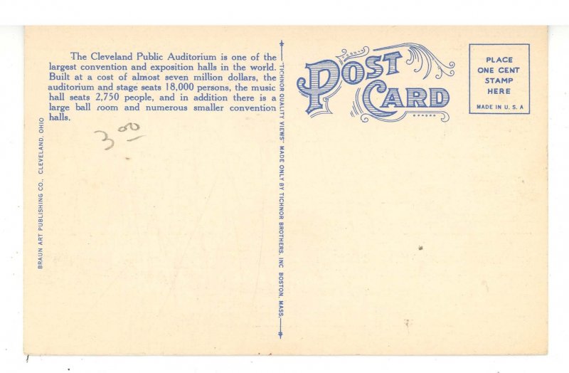 OH - Cleveland. Cleveland Public Auditorium, Interior