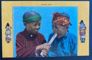 1950 Prescott AZ USA Picture Postcard Cover Native Americana Navajo Indian Boys