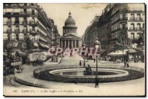 Postcard Old Paris Ve Soufflot Street and Pantheon