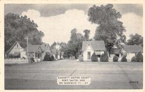 Fort Smith Arkansas Barnett Motor Court Street View Antique Postcard K102546