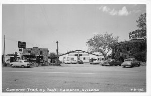 Postcard RPPC Arizona Cameron Trading Post Automobiles 23-1426