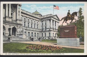 Pennsylvania HARRISBURG Ex Gov Hartranft Statue State Capitol - White Border