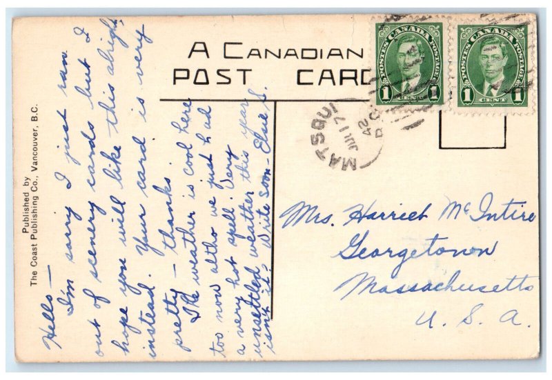 1942 Government Street Post Office Belmont Building Victoria BC Canada Postcard