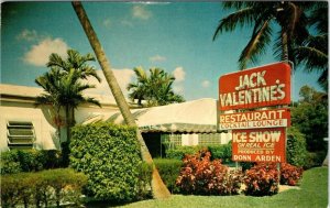 Fort Lauderdale, FL Florida JACK VALENTINE'S Restaurant~Bar & Ice Show Postcard