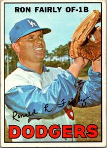 1967 Topps Baseball Card Ron Fairly Los Angeles Dodgers sk2154