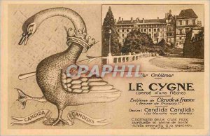 Old Postcard The Swan (pierced with an arrow) Emblem of Claude de France Fran...