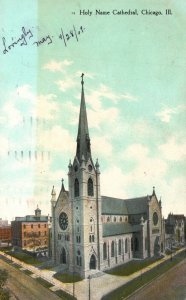 Vintage Postcard 1909 Holy Name Cathedral Parish Church Chicago Illinois IL