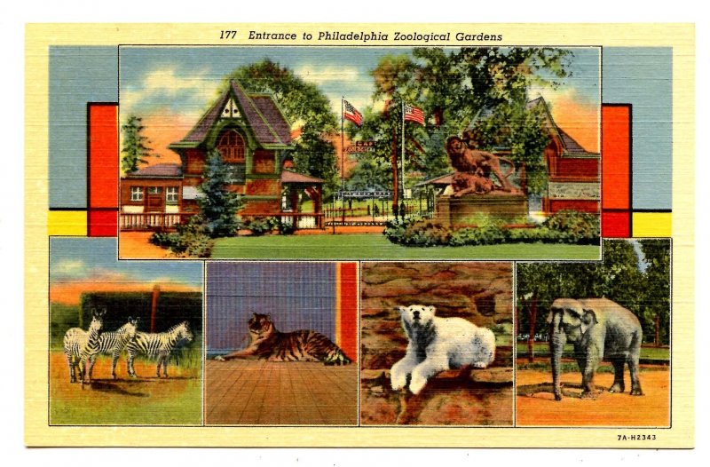 PA - Philadelphia. Entrance to Zoological Gardens