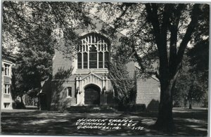 GRINNELL IA HERRICK CHAPEL VINTAGE REAL PHOTO POSTCARD RPPC