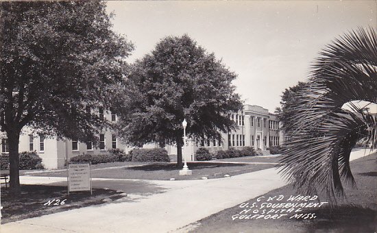 Mississippi Gulfport U S Government Hospital C and D Ward Real Photo