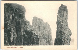 c1910s Isle Skye, Scotland Postcard Needle Rock Formation Sea Cliff Stack A369