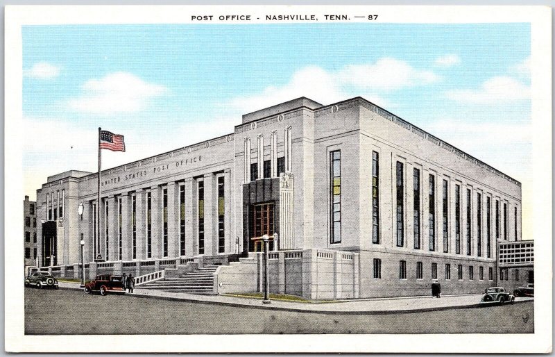 Post Office Nashville Tennessee United States Postal Service Building Postcard