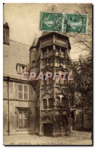 Old Postcard Bourges Court of the Petit Lycee