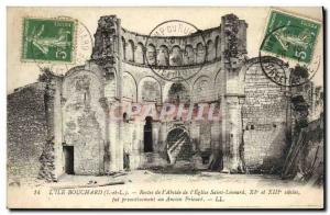 Old Postcard L & # 39Ile Bouchard Remains of 39Abside & # & # 39Eglise of Sai...