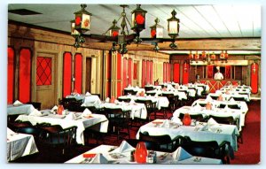 GREENSBORO, NC North Carolina ~ RED CARPET ROOM Howard Johnson's c1950s Postcard