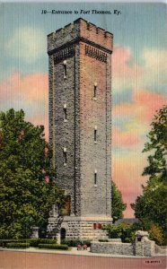 1941 Entrance to Fort Thomas Kentucky KY Postcard