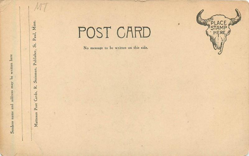 c1906 Postcard; Indian Pony Race on Fort Belknap Reservation, MT Native American