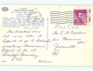 Pre-1980 MOTEL SCENE Naples Florida FL B7292