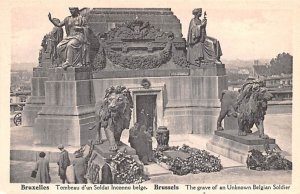 The Grave of an Unknown Belgian Soldier Brussels Belgium Unused 