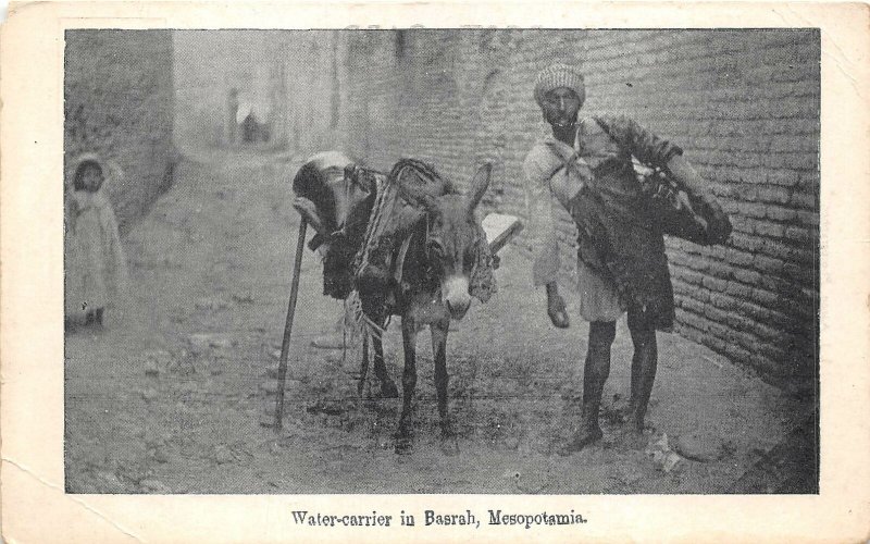 br104944 water carrier in basrah mesopotamia  iraq  types folklore