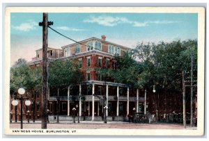 c1920 Van Ness House Street Road Carriage Burlington Vermont VT Vintage Postcard 