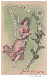 EASTER; Angel With A Book, Easter Greetings, PU-1911