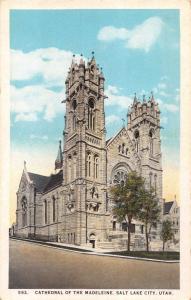 SALT LAKE CITY UTAH~CATHEDRAL OF THE MADELEINE CATHEDRAL CHURCH POSTCARD 1910s