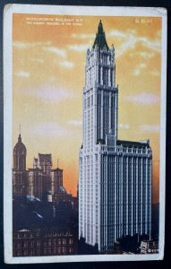 Vintage Postcard 1913 The Woolworth Building at Dawn, New York City, NY