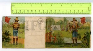 477540 UK Newcastle-on-Tyne boy scout camp enclosed booklet 12 view folding card