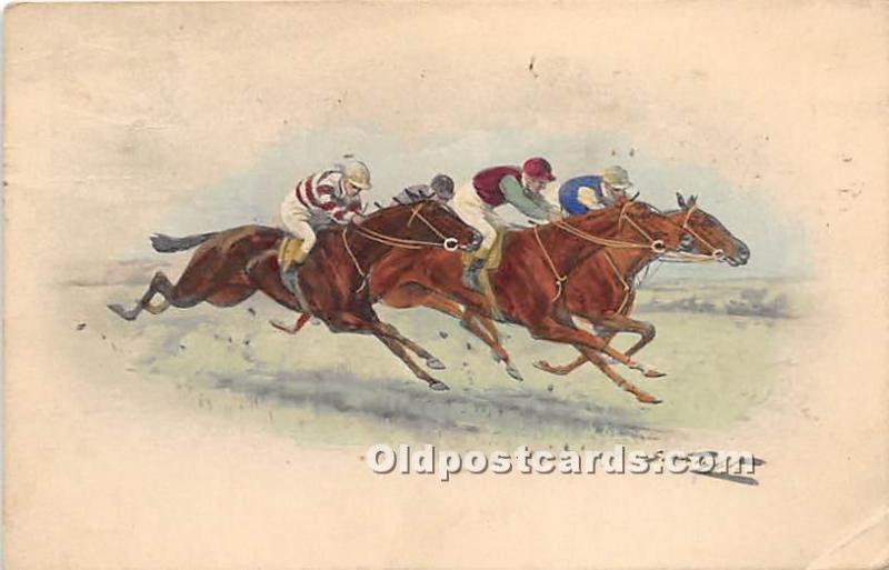 Horse Racing MM Vienne, M Munk Horse Racing Postal Used Unknown, Missing Stamp 