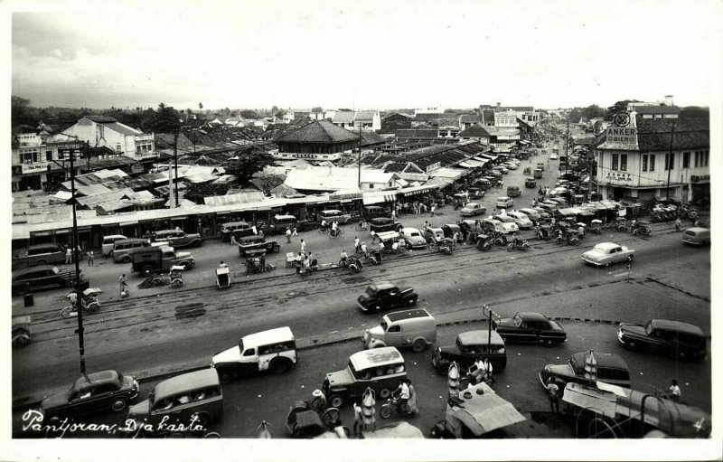 indonesia, JAVA JAKARTA, Pantjoran, Chinese Shopping Center, Car (1950s) RPPC