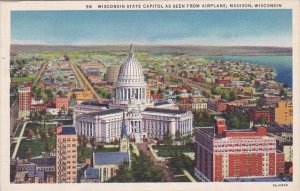 Wisconsin Madison Wisconsin State Capitol As Seen From Airplane