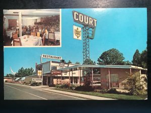 Vintage Postcard 1965 Virginia Court Motel Meriden Mississippi