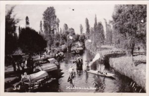 Mexico Oochimilco River Scene Real Photo