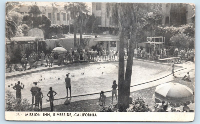 Riverside CA California Mission Inn Postcard