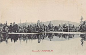 KINGFIELD MAINE~PINNACLE POND~1900s PHOTO POSTCARD