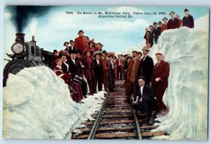 1910 Mt. McClellan Colorado Postcard En Route Argentine Central Railway Winter